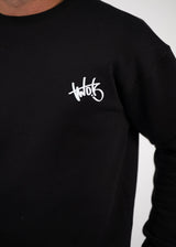 TWO BROTHERS - Ανδρικό μακρυμάνικο φούτερ Round Neck - Μαύρο BF-26460
