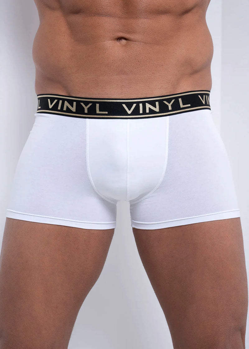 Vinyl art clothing - 80310-12 - boxer gold lined - white