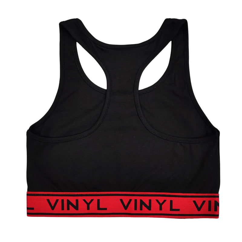 Γυναικείο μπουστάκι Vinyl art clothing - 27200-01 - bra top μαύρο