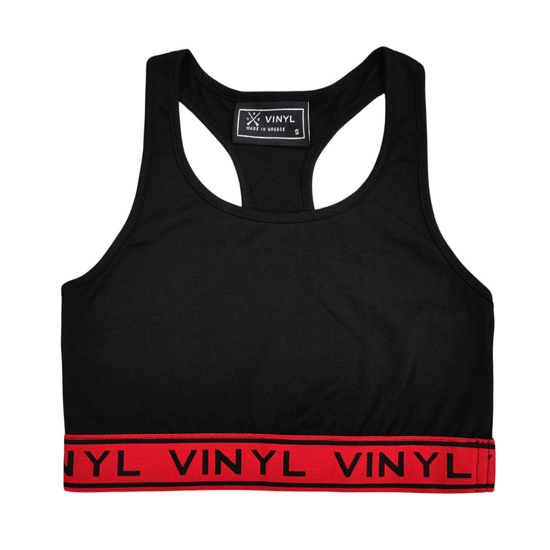 Γυναικείο μπουστάκι Vinyl art clothing - 27200-01 - bra top μαύρο