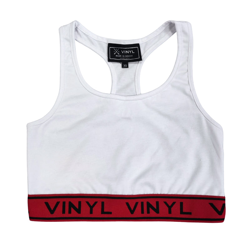 Γυναικείο Μπουστάκι Vinyl art clothing - 27200-02 - bra top λευκό