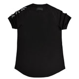 Ανδρική κοντομάνικη μπλούζα Vinyl art clothing - 27512-01 - logo print t-shirt μαύρο