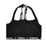Γυναικείο μπουστάκι Vinyl art clothing - 27892-01 - bra top regular fit μαύρο