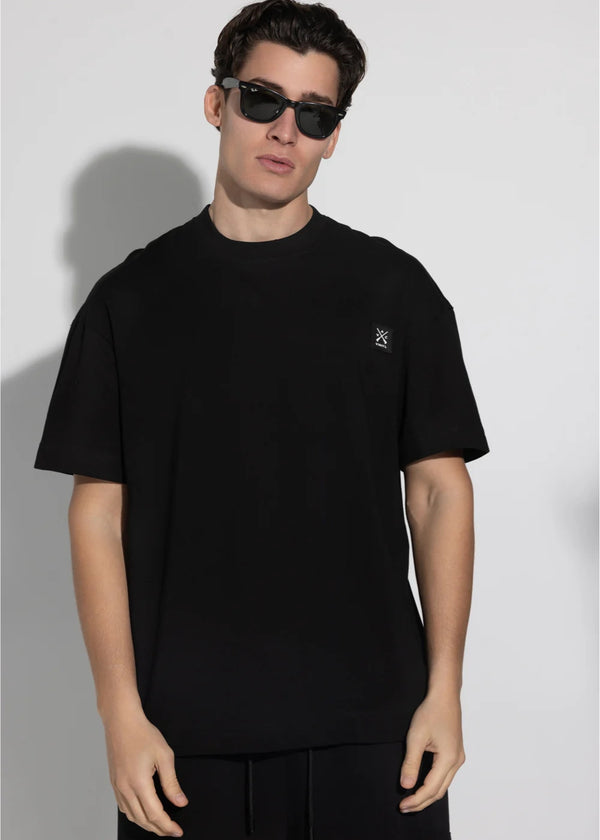 Αντρική κοντομάνικη μπλούζα Vinyl Art Clothing - 75930-01 - sizzle lips oversized tee  μαύρο
