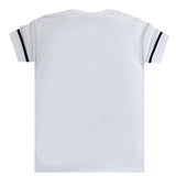 Ανδρική κοντομάνικη μπλούζα Henry clothing - 3-052 - accent sleeve t-shirt λευκό