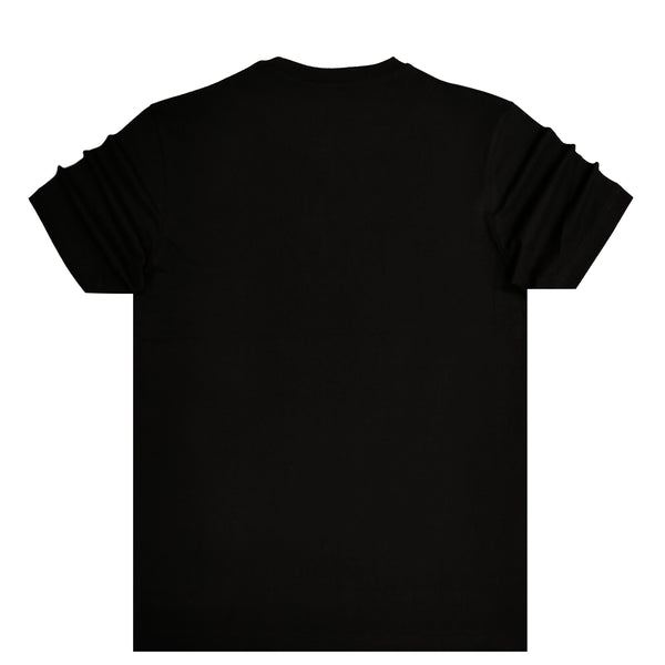 Ανδρική κοντομάνικη μπλούζα Henry clothing - 3-062 - round logo t-shirt μαύρο