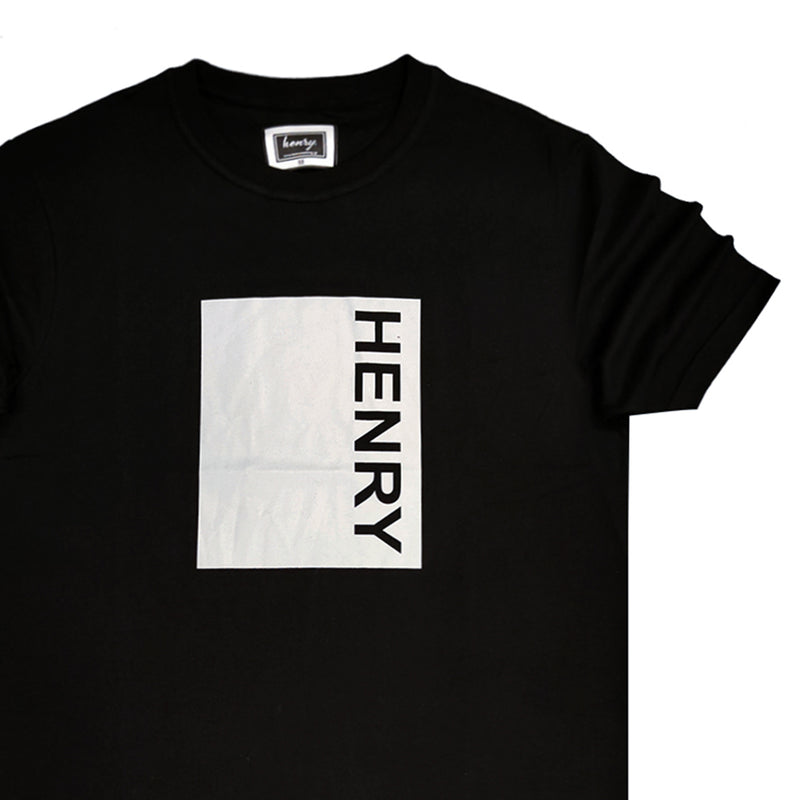 Henry clothing - 3-202 - grey box logo t-shirt - black