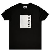 Henry clothing - 3-202 - grey box logo t-shirt - black