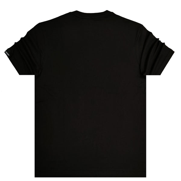 Henry clothing - 3-214 - orange logo t-shirt - black