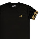 Henry clothing - 3-224 - gold tape t-shirt - black