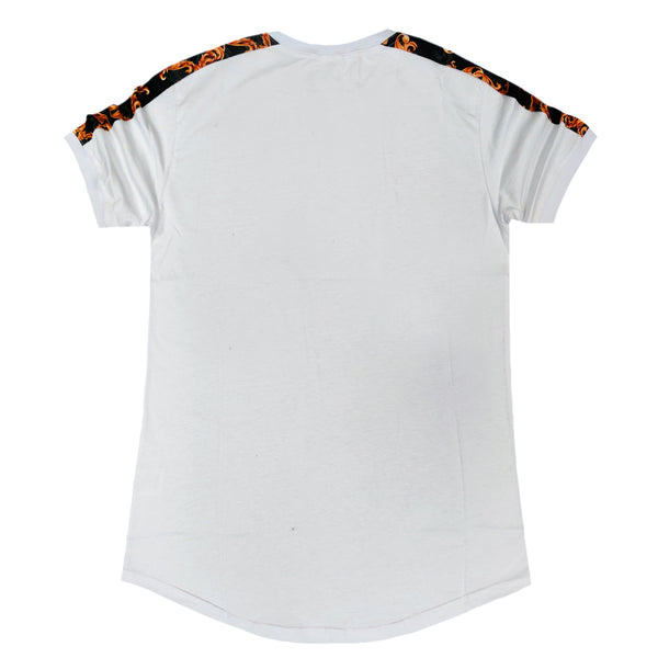 Ανδρική κοντομάνικη μπλούζα Henry clothing - 3-227 - guilded tape t-shirt λευκό