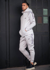 Ανδρική ζακέτα Henry clothing-3-304-ice black taped zip through hoodie