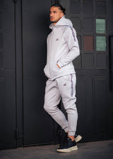 Ανδρική ζακέτα Henry clothing-3-304-ice black taped zip through hoodie