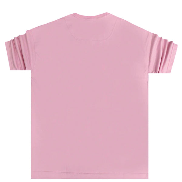 Ανδρική κοντομάνικη μπλούζα Henry clothing - 3-434 - arch logo tee ροζ