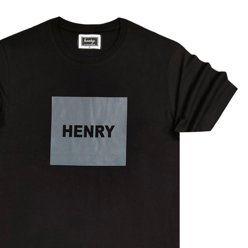 Henry clothing grey logo tee - black