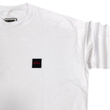 Henry clothing - 3-424 - red line OVERSIZED tee - white