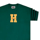 Henry clothing - 3-425 - green h logo tee - green