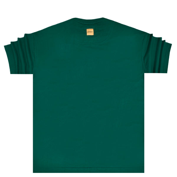 Henry clothing - 3-425 - green h logo tee - green