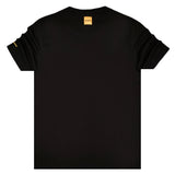 Henry clothing - 3-429 - hologram patch tee - black