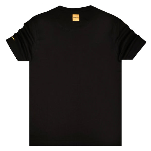 Henry clothing hologram patch tee - black