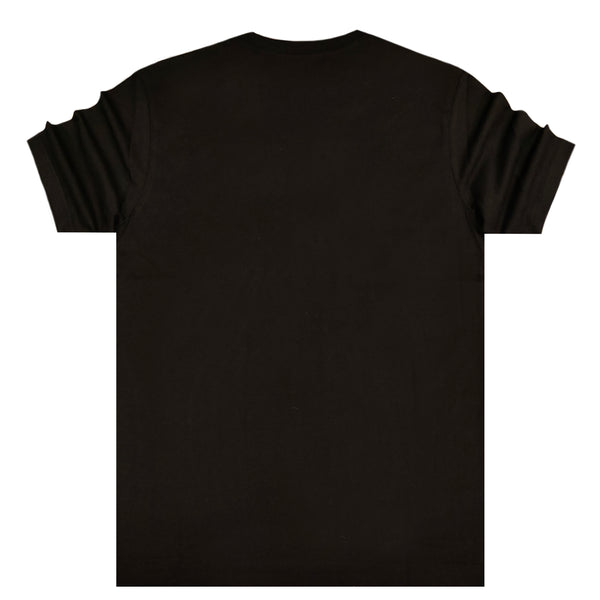 Ανδρική κοντομάνικη μπλούζα Henry clothing - 3-434 - arch logo μαύρο