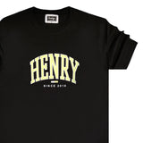 Ανδρική κοντομάνικη μπλούζα Henry clothing - 3-434 - arch logo μαύρο