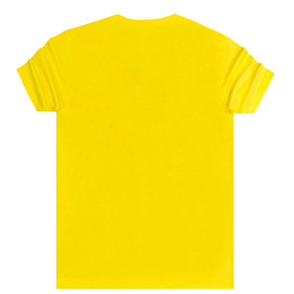 Ανδρική κοντομάνικη μπλούζα Henry clothing - 3-434 - arch logo κίτρινο