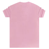 Henry clothing - 3-438 - light pink tee white emblem