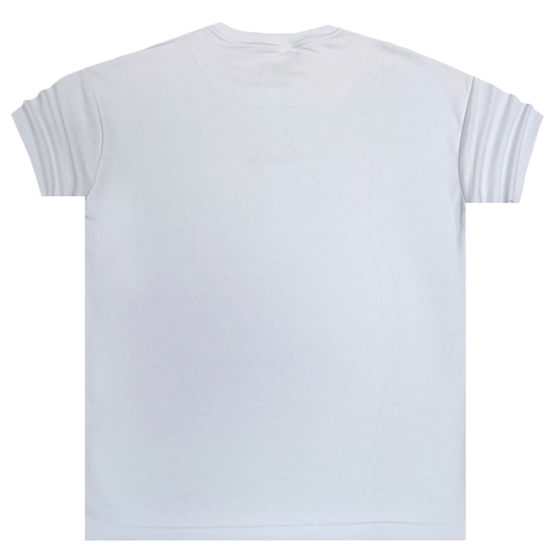 Ανδρική κοντομάνικη μπλούζα Henry clothing - 3-440 - extra oversized fit spring t-shirt λευκό