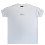 Ανδρική κοντομάνικη μπλούζα Henry clothing - 3-440 - extra oversized fit spring t-shirt λευκό