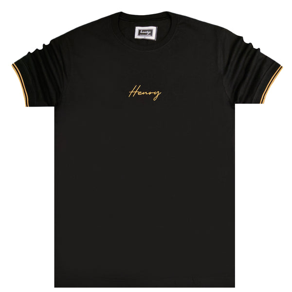 Henry clothing elasticated tee - black