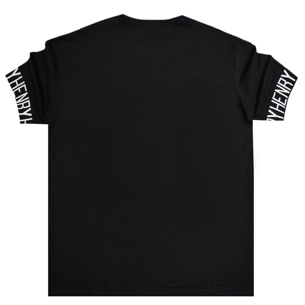 Henry clothing - 3-448 - logo oversize tee - black