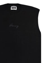 Ανδρική αμάνικη μπλούζα Henry clothing - 3-452 - sleeveless t-shirt μαύρο