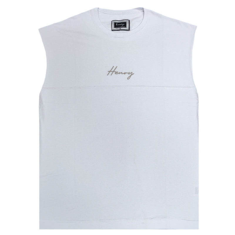 Henry clothing - 3-452 - sleeveless t-shirt - white
