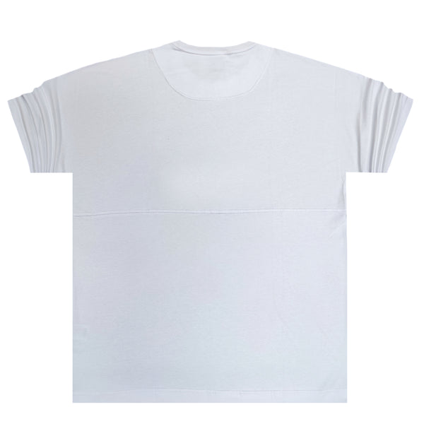 Ανδρική κοντομάνικη μπλούζα Henry clothing - 3-453 - extra oversized fit λευκό