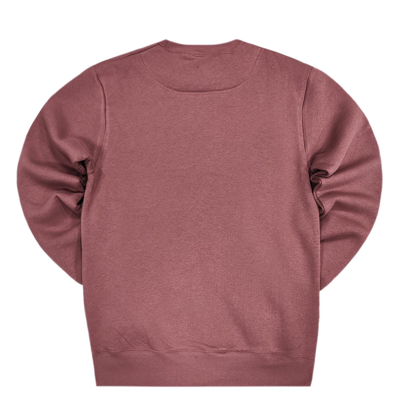 Henry clothing - 3-500 - premium logo sweatshirt - brick red