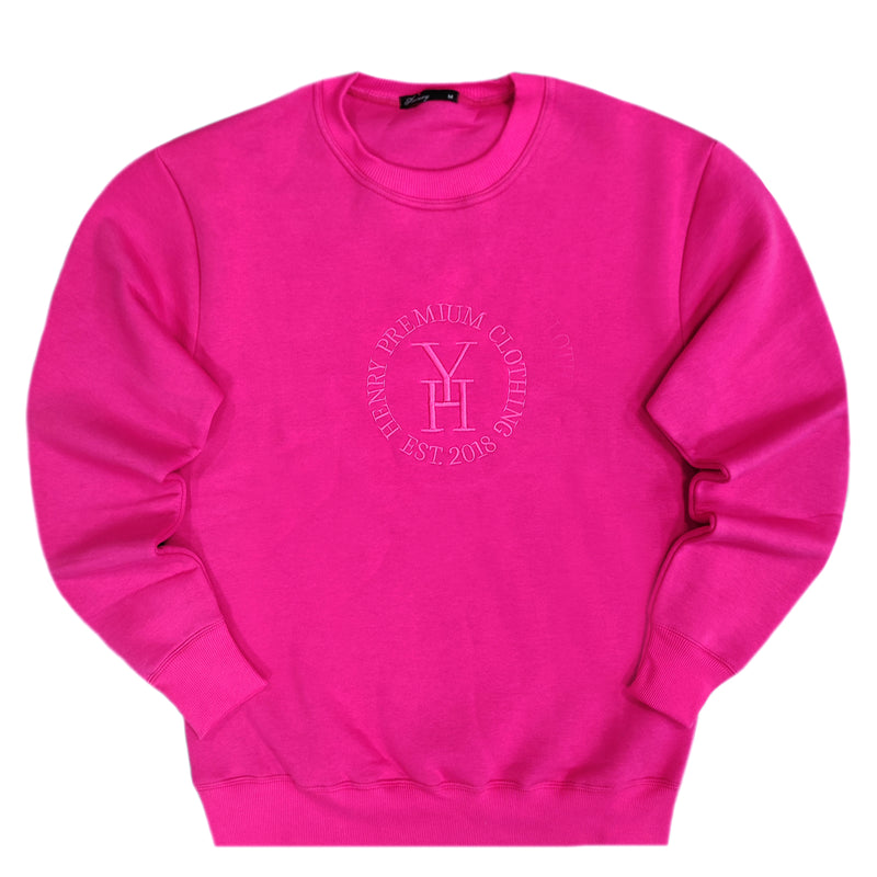 Henry clothing - 3-501 - round logo sweatshirt - foux