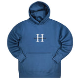 Henry clothing - 3-502 - large logo hoodie - blue