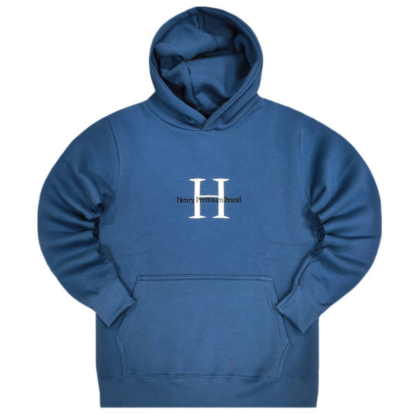 Henry clothing - 3-502 - large logo hoodie - blue