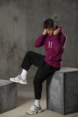 Henry clothing - 3-502 - large logo hoodie - magenta