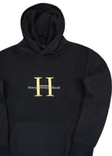 Ανδρικό φούτερ με κουκούλα Henry Clothing-3-502-Henry logo hoodie black