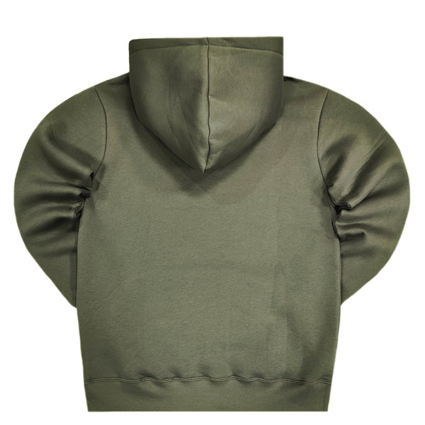 Henry clothing - 3-502 - large logo hoodie - green