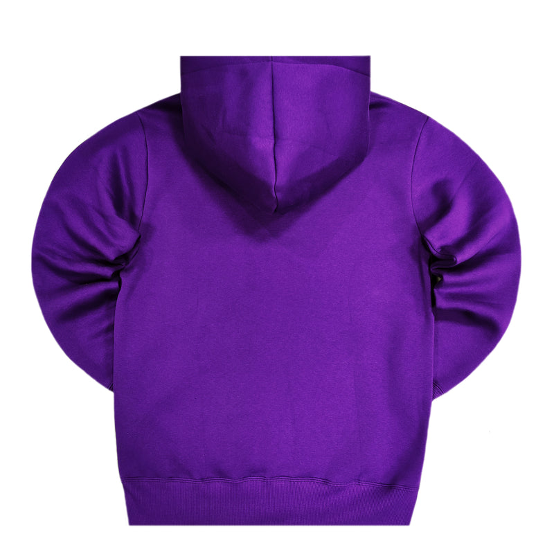 Henry clothing - 3-502 - large logo hoodie - purple