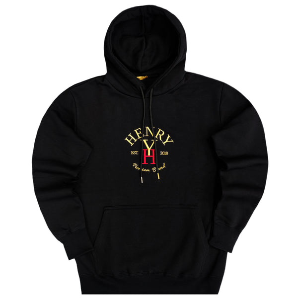 Henry clothing - 3-503 - premium gold hoodie - black