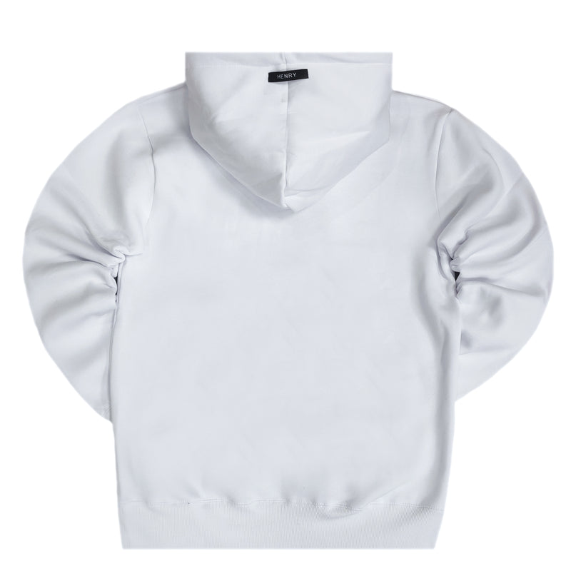 Henry clothing - 3-503 - premium logo hoodie - white