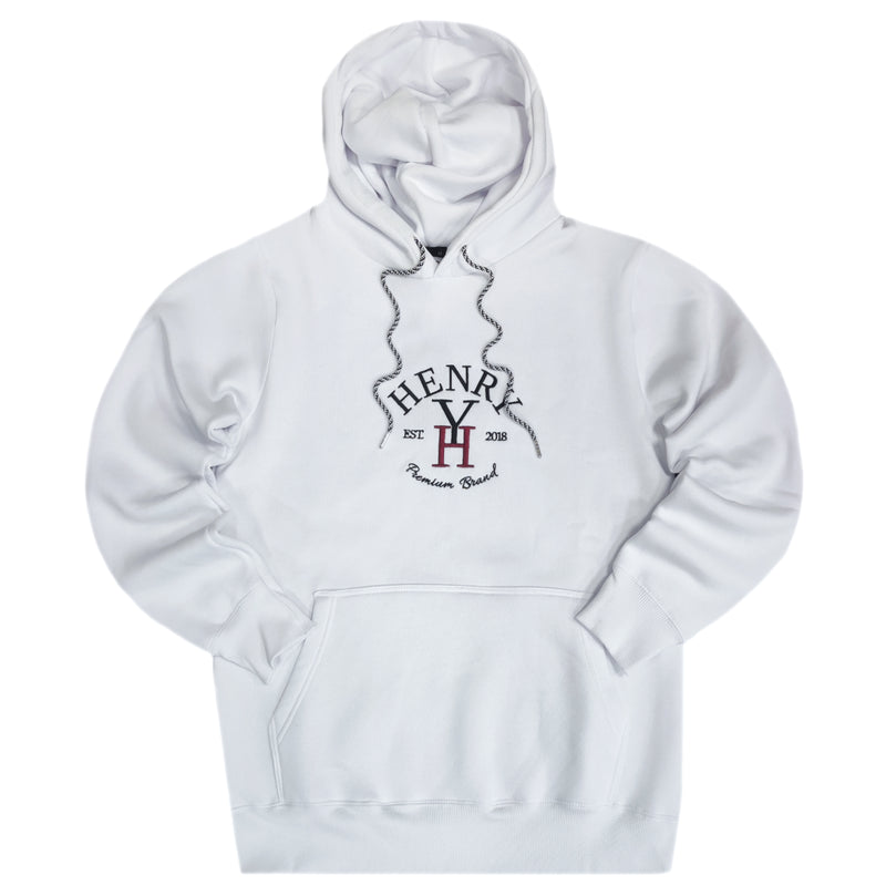 Henry clothing - 3-503 - premium logo hoodie - white