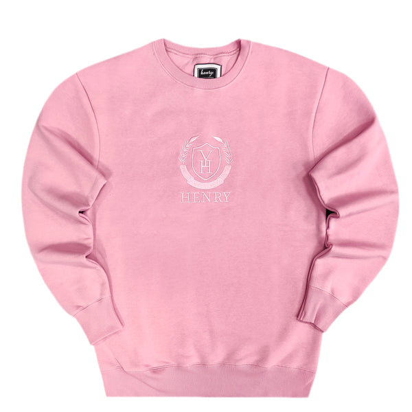 Henry clothing - 3-504 - emblem logo sweatshirt - pink