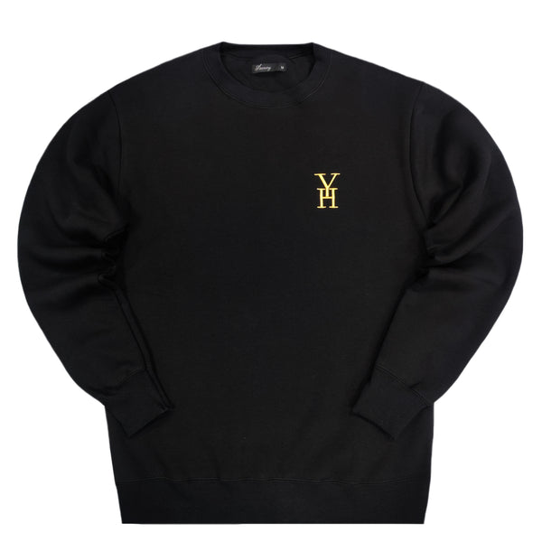 Henry clothing - 3-505 - premium gold logo sweatshirt - black