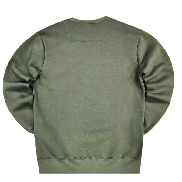 Henry clothing - 3-505 - premium gold logo sweatshirt - khaki