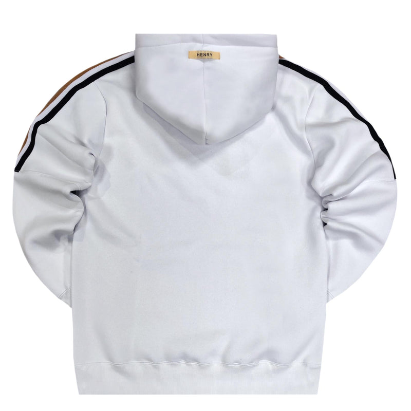 Henry clothing - 3-508 - large logo hoodie - white